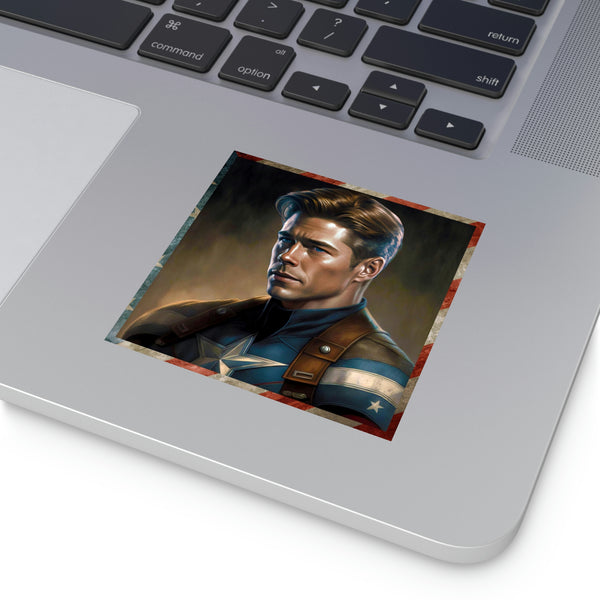 Brad Pitt Captain America Sticker